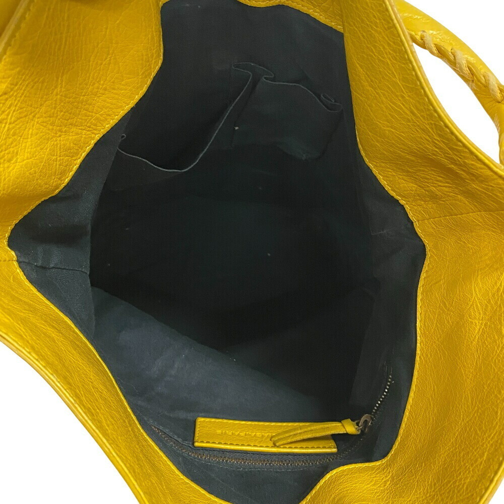 Balenciaga Classic Day Hobo bag yellow Moutarde distressed lambskin leather - Picture 7 of 11